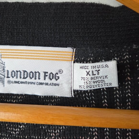 EUC VINTAGE LONDON FOG DEEP V NECK BUTTONED OVERSIZED CARDIGAN SWEATER SIZE XLT - Picture 14 of 16